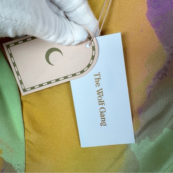 NEW The Wolf Gang Pacifica One Shoulder Maxi Dress in Arte Print Size S - Picture 10 of 17